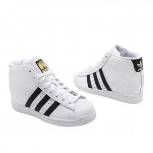 ADIDAS SUPERSTAR UP WEDGE FW0118 WOMEN'S SHOES White-Core Black SIZE 6